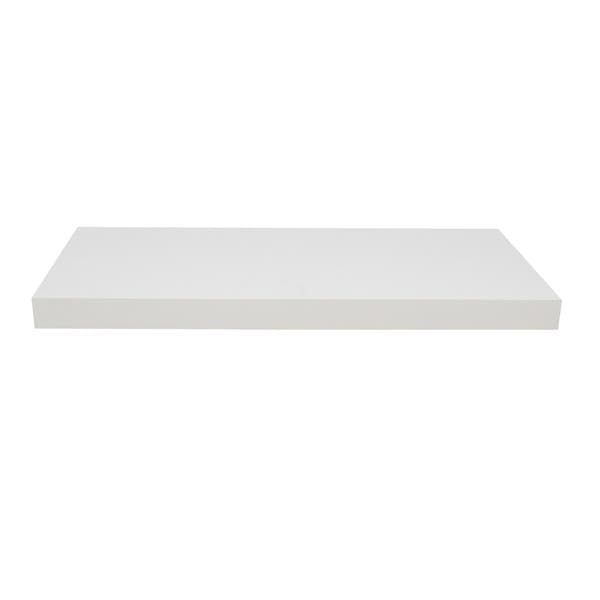 Prateleira de Madeira MDP Branca 25x60cm com Suporte Invisível Classic Spaceo