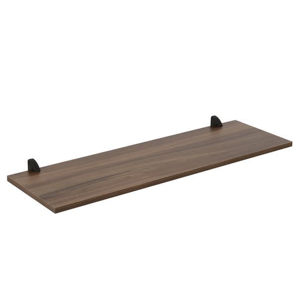 Prateleira de Madeira MDP Nogueira 80x25cm com Suporte Visível Decora Bemfixa