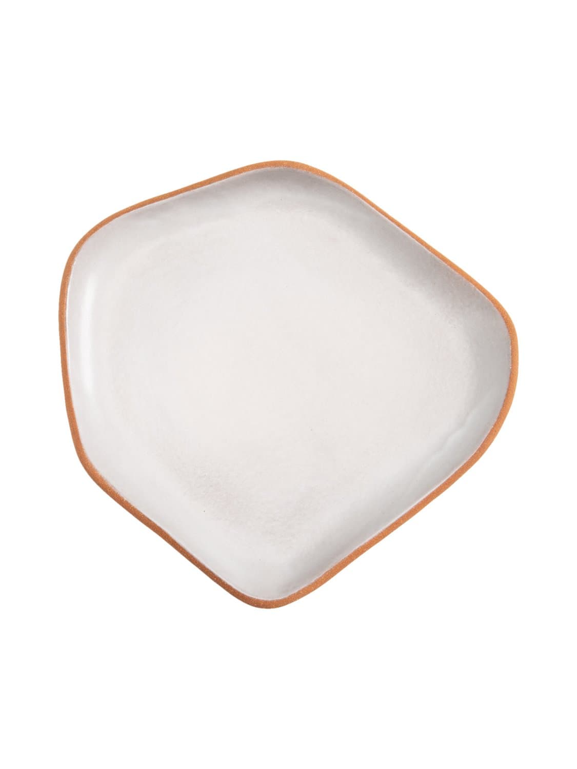 Prato Burle Marx Intermediário em Cerâmica Luli Ateliê Branco 22 cm