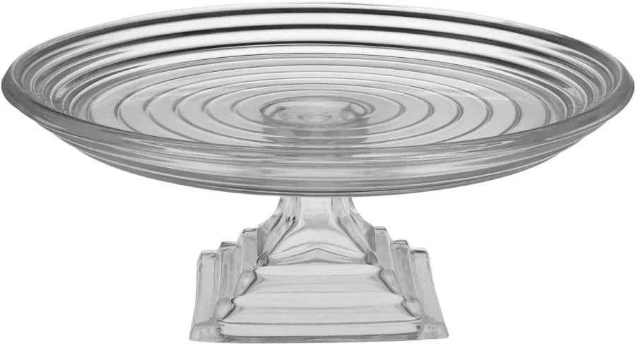 Prato de Bolo e Centro de Mesa Pilar 31cm Vidro