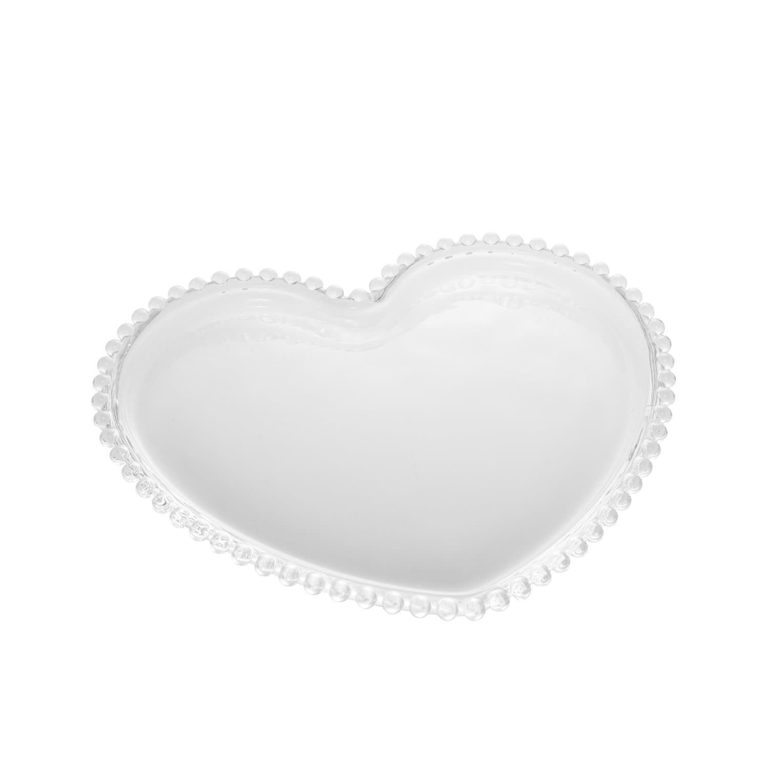Prato de Cristal Coração Pearl Wolff