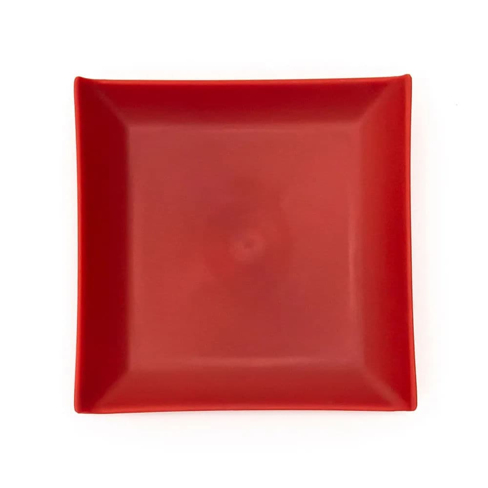 Prato de Lanche Vermelho Bold 16cm Quadrado - Coza