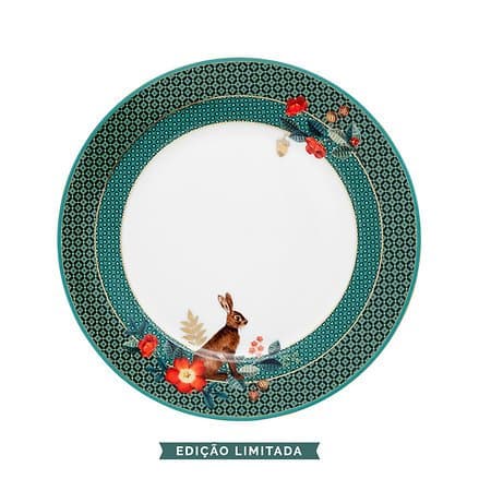 Prato De Sobremesa Rabbit Winter Wonderland Pip Studio Verde