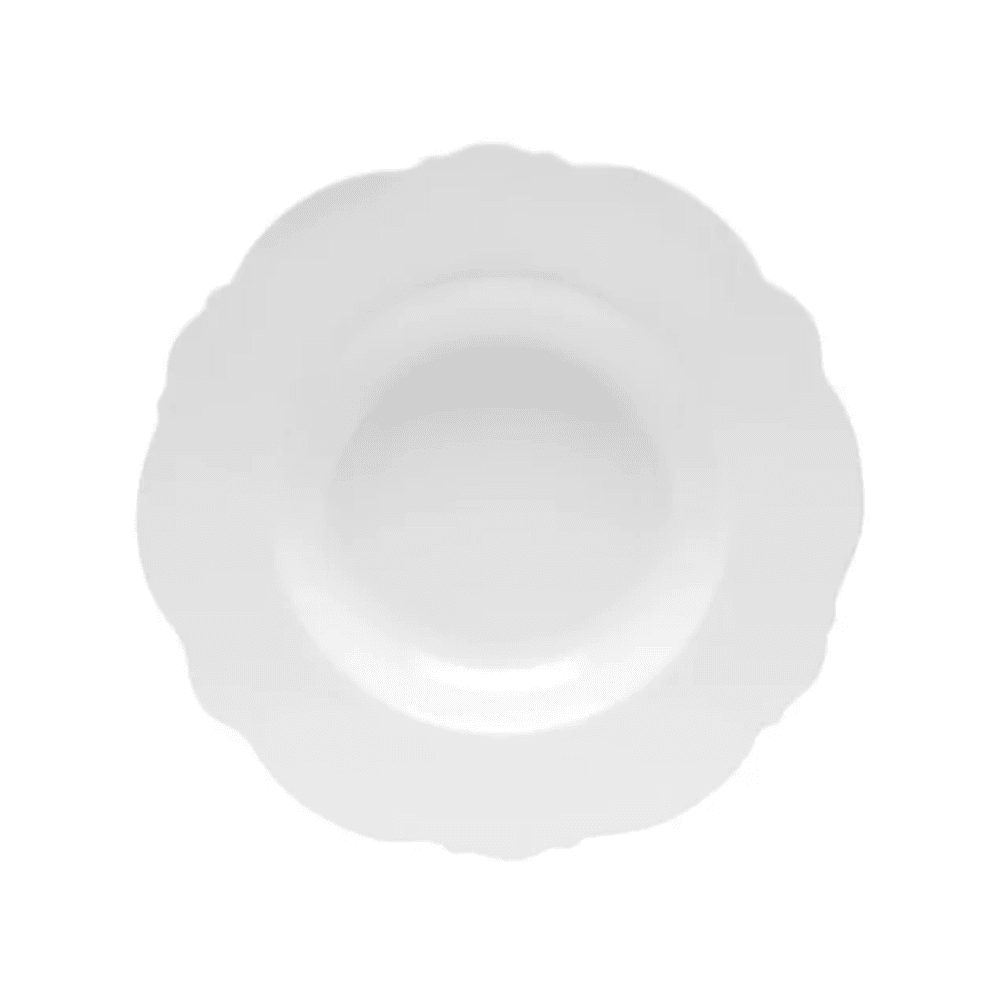 Prato fundo Porcelana Maldivas Branco 6pcs 23cm - Wolff