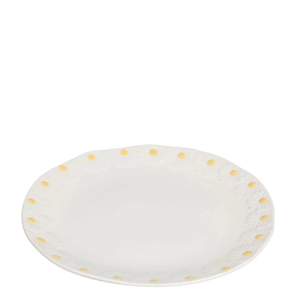 Prato para Sobremesa de Porcelana Margarida 21cm 4pçs