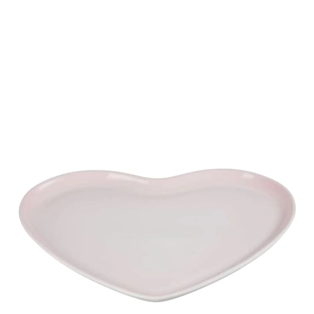 Prato Raso de Cerâmica Le Creuset Coração Seoul Shell Pink 23cm