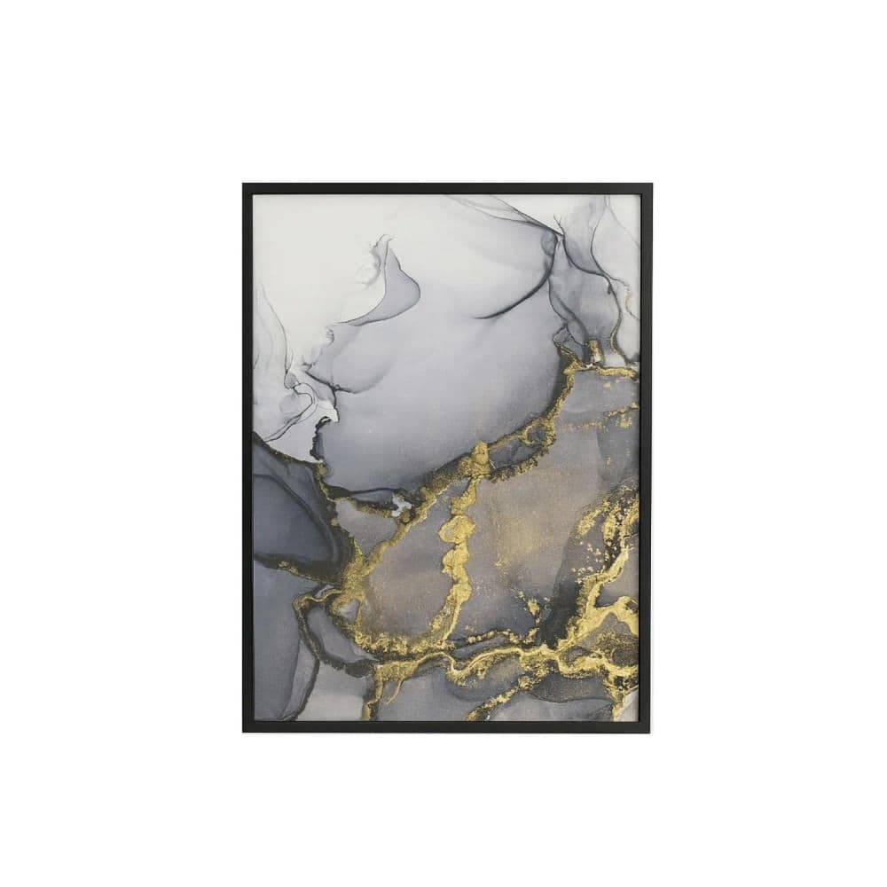 Quadro Decorativo com Detalhes Dourado 50x70cm - Brum