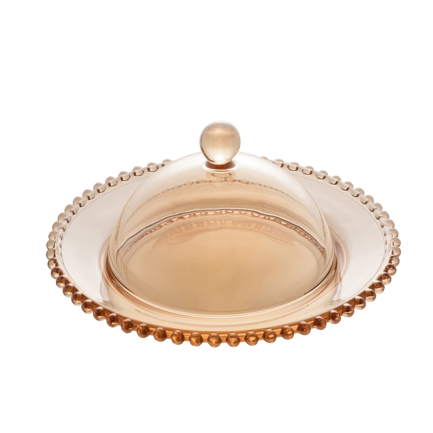 Queijeira Cristal Pearl Wolff Ambar 20x9cm