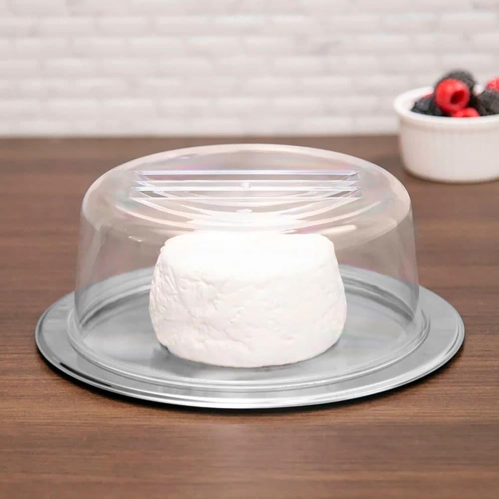 Queijeira de Inox com Tampa De Acrílico 19cm - Meridional