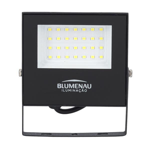 Refletor LED Luz Branca 30W 2340 Lúmens Bivolt IP65 Blumenau Iluminação