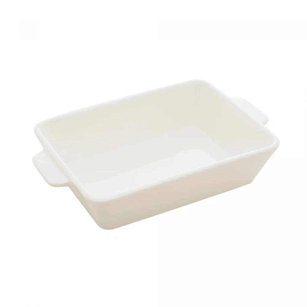 Refratário de Porcelana com Alça Branco 28cm - Lyor