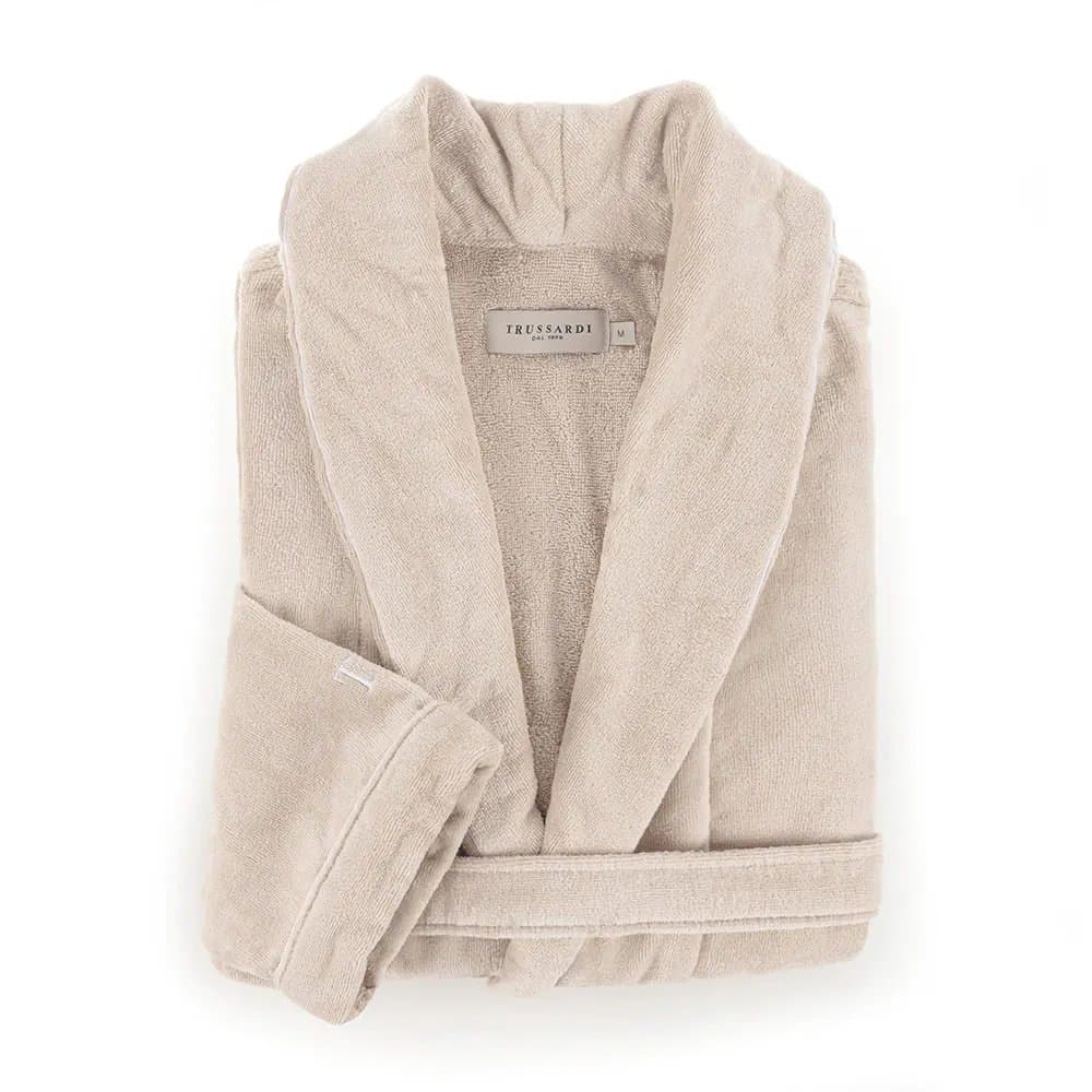Roupão Feminino Amália GG Trussardi Nocciola e Branco