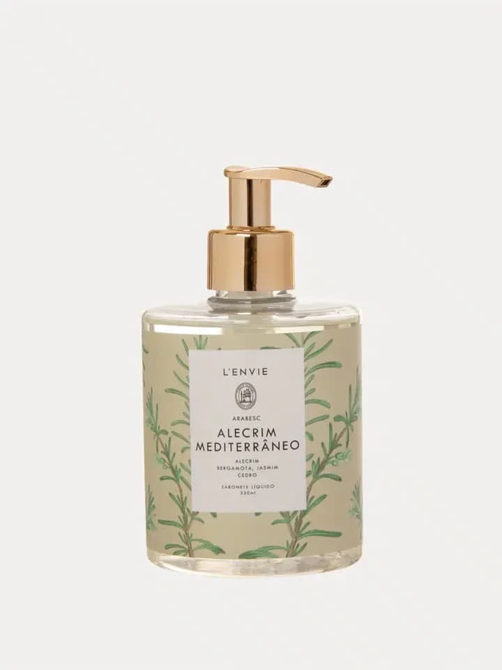 Sabonete Líquido Alecrim Mediterrâneo 350ml - Lenvie