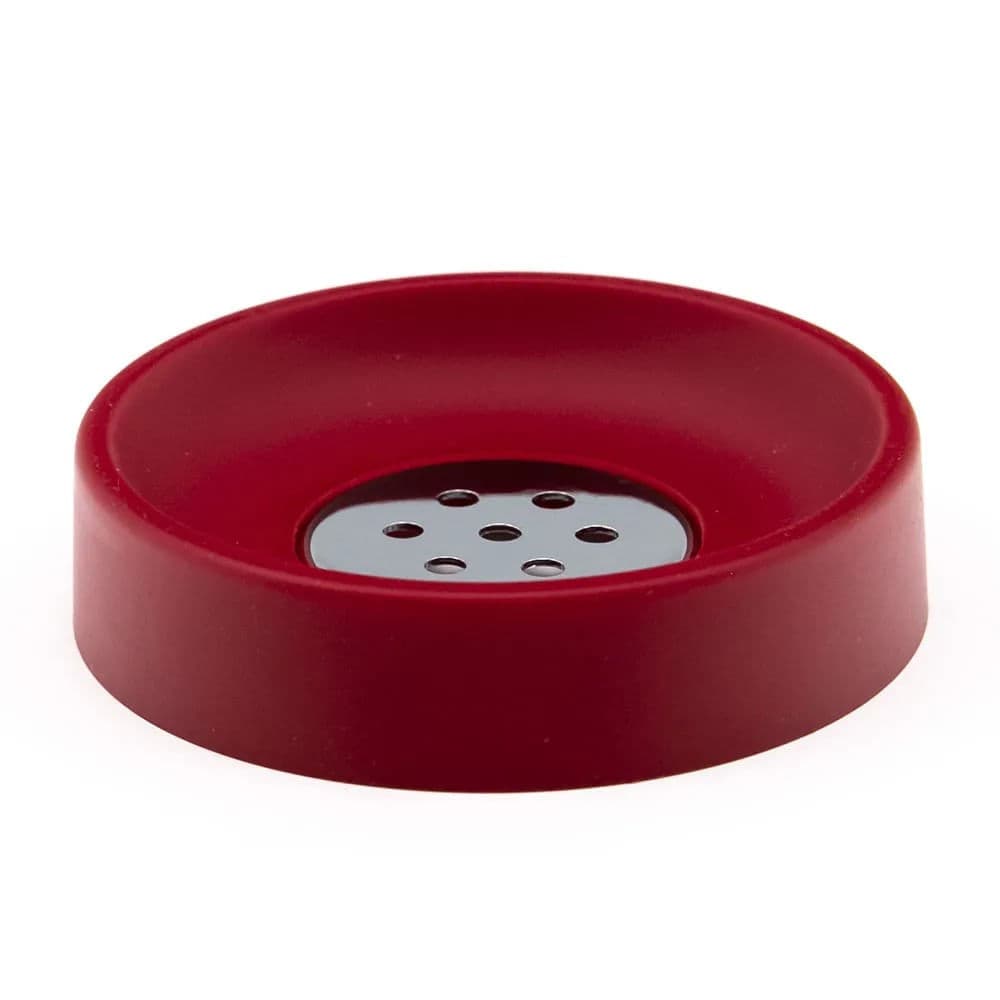 Saboneteira de Plástico Redonda 11cm Vermelha - Sottile