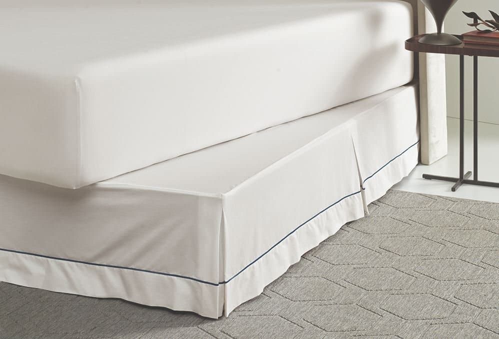 Saia Box Solteiro Lamone 200 Fios Trussardi Branco 1,00 x 2,00m