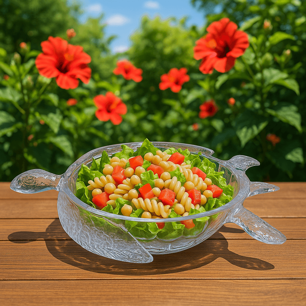 Saladeira Acrílico Tartaruga Transparente 45 cm