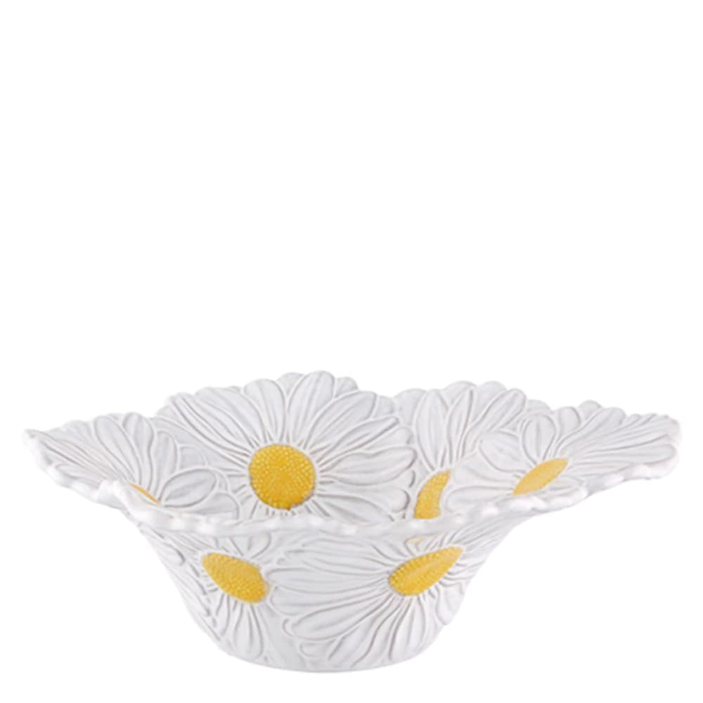 Saladeira de Cerâmica Bordallo Pinheiro Maria Flor Margarida 27cm