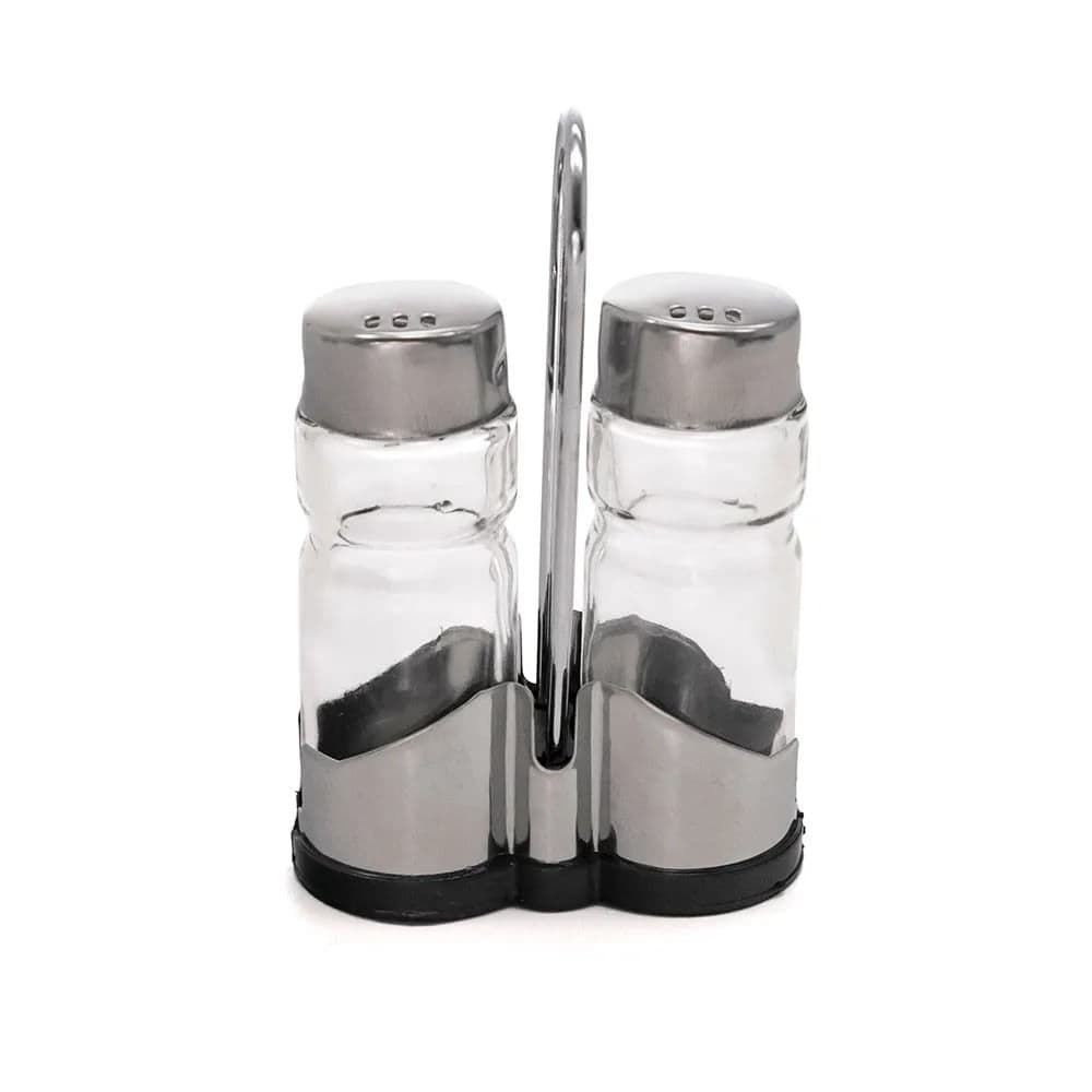 Saleiro e Pimenteiro com Suporte Inox - Lumina