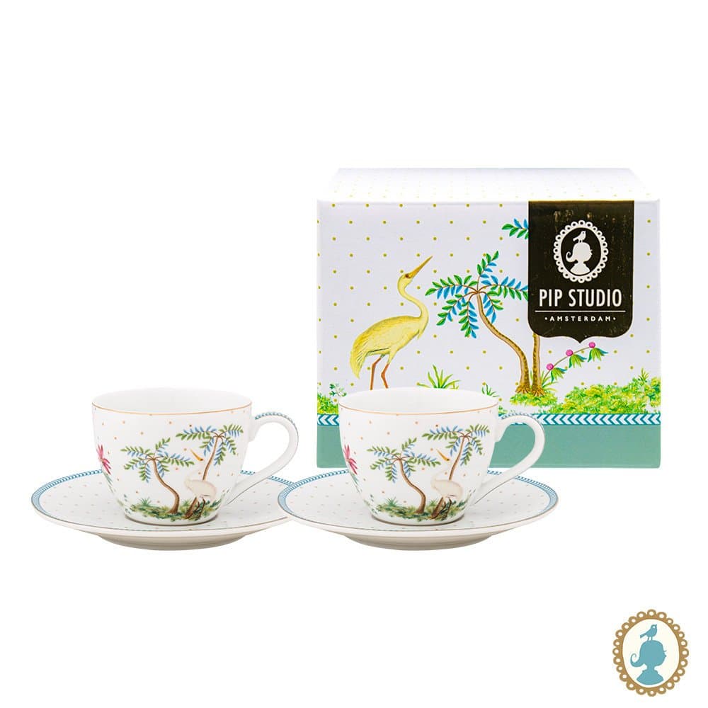 Set 2 Xícaras Cafezinho Dots Jolie Pip Studio Branco