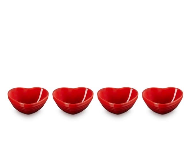 Set 4 Mini Bowls Coração Le Creuset Vermelho