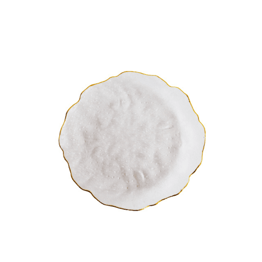 Sousplast em Vidro Brisa Clear Gold Decorativo Home Design 26 cm