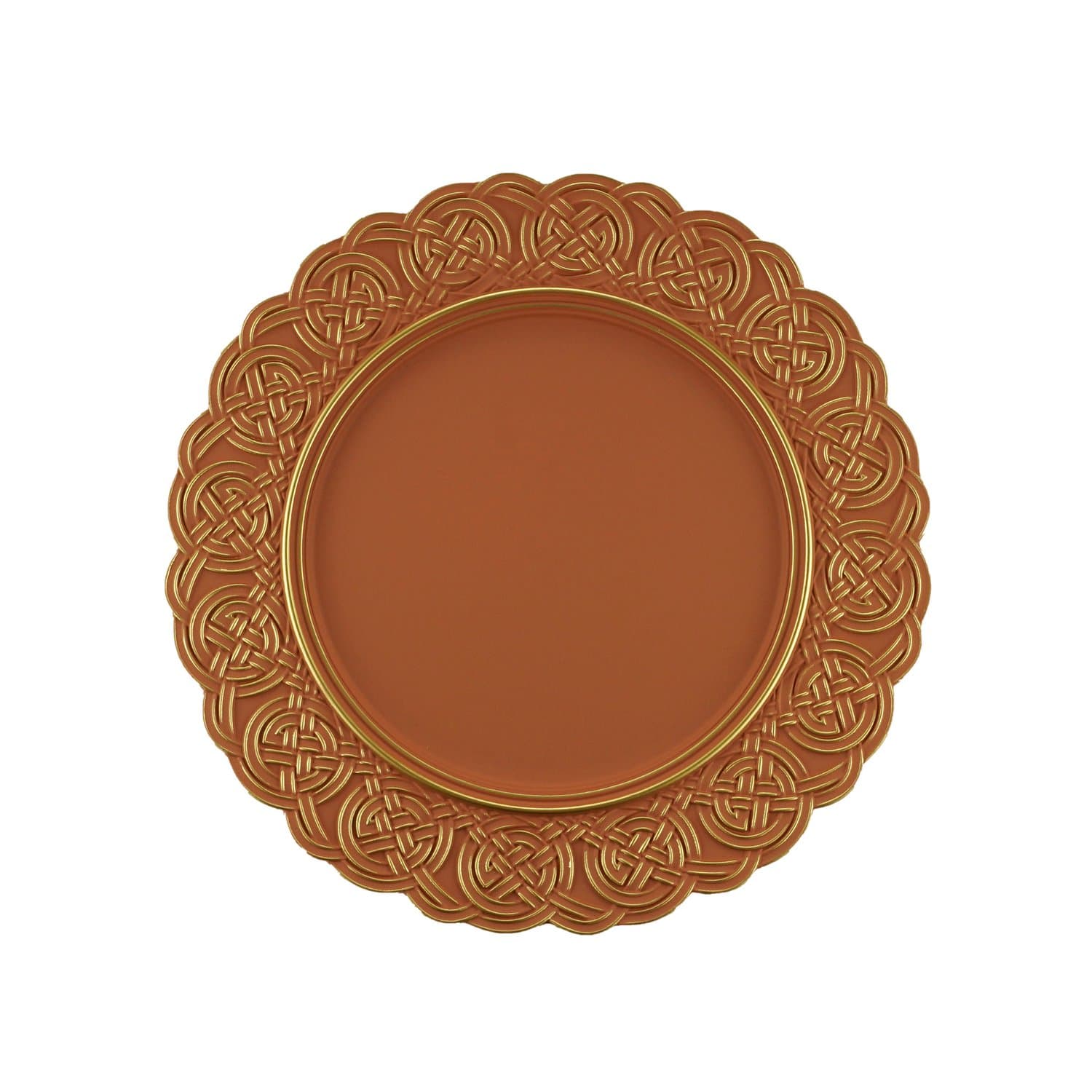 Sousplat de Plástico Bon Royal Decor Terracota 33 cm