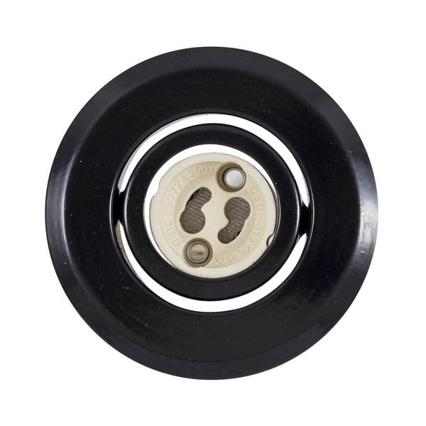 Spot de Embutir 1 Lâmpada GU10 Mini Redondo Preto Luz Vita