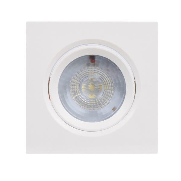 Spot de Embutir LED Quadrado 6W Luz Amarela Blumenau Bivolt