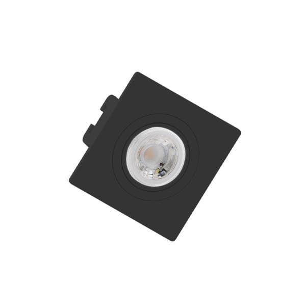 Spot de Embutir Quadrado Mini Dicroica Preto Save Energy