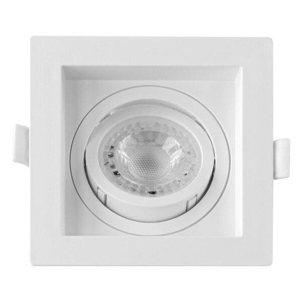 Spot de Embutir Recuado Quadrado Dicroica Branco Save Energy