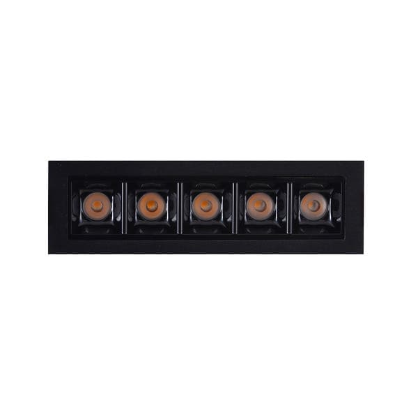 Spot Embutir Led Retangular 10W Luz Amarela Luminatti Preto