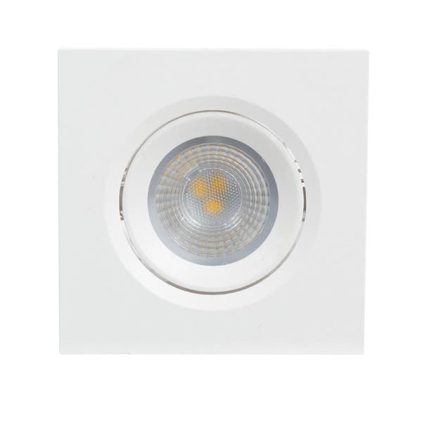Spot Quadrado Branco de Embutir LED 3W Luz Amarela Inspire Bivolt