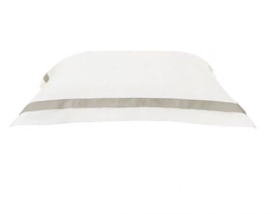 Super Fronha Vercelli 300 Fios Trussardi Branco e Marmo 50x90cm