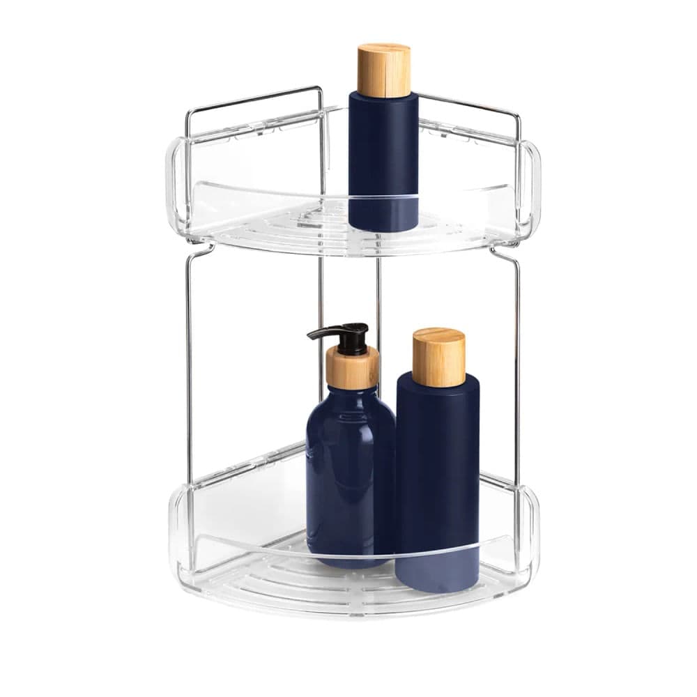 Suporte para Shampoo Banheiro Cantoneira Dupla Cromada - Arthi