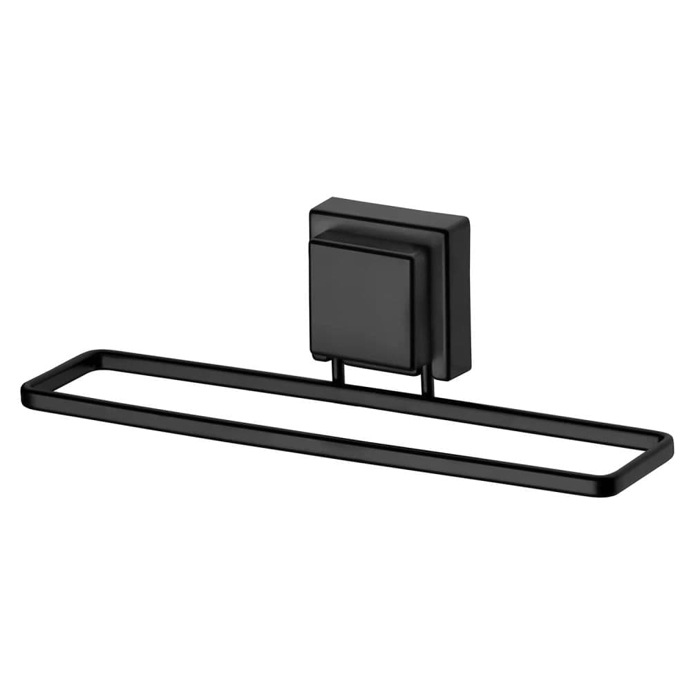 Suporte Toalha Lavabo com Ventosas Preto Fosco - Future