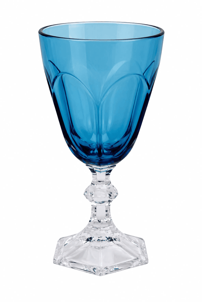 Taça Acrilico Base Transparente Azul 8,5x8,5x18cm - Entrecasa
