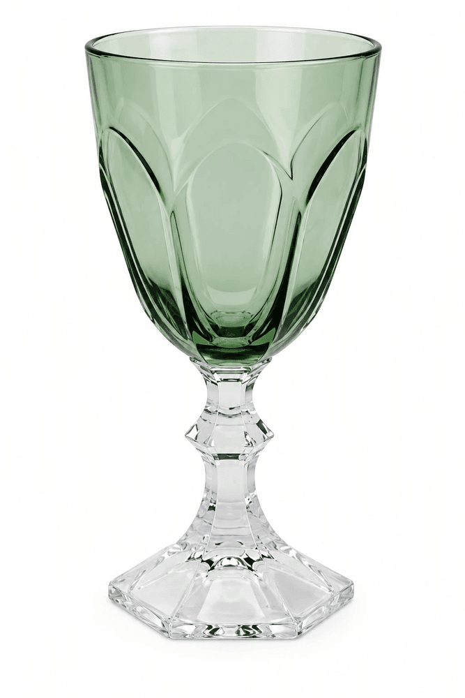 Taça Acrilico Base Transparente Verde 8,5x8,5x18cm - Entrecasa