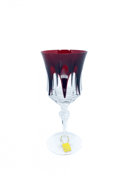 Taça para Água em Cristal Overley Mozart Vermelho