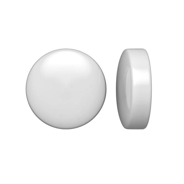 Tampa Redonda de Encaixe para Parafuso Plástico Branco VD45A Standers
