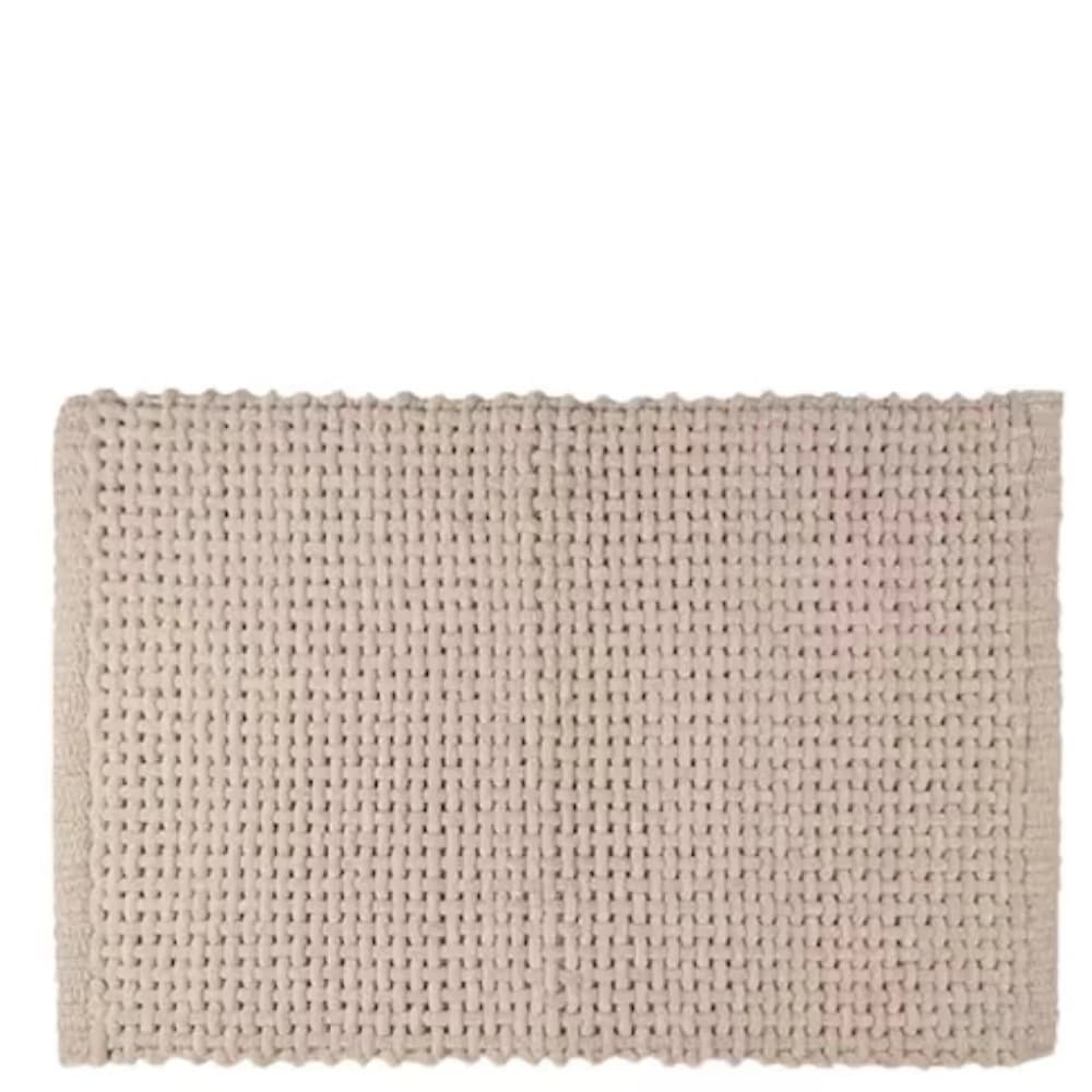 Tapete Antiderrapante de Microfibra Auguri Casa Treccia Bege 50x70CM