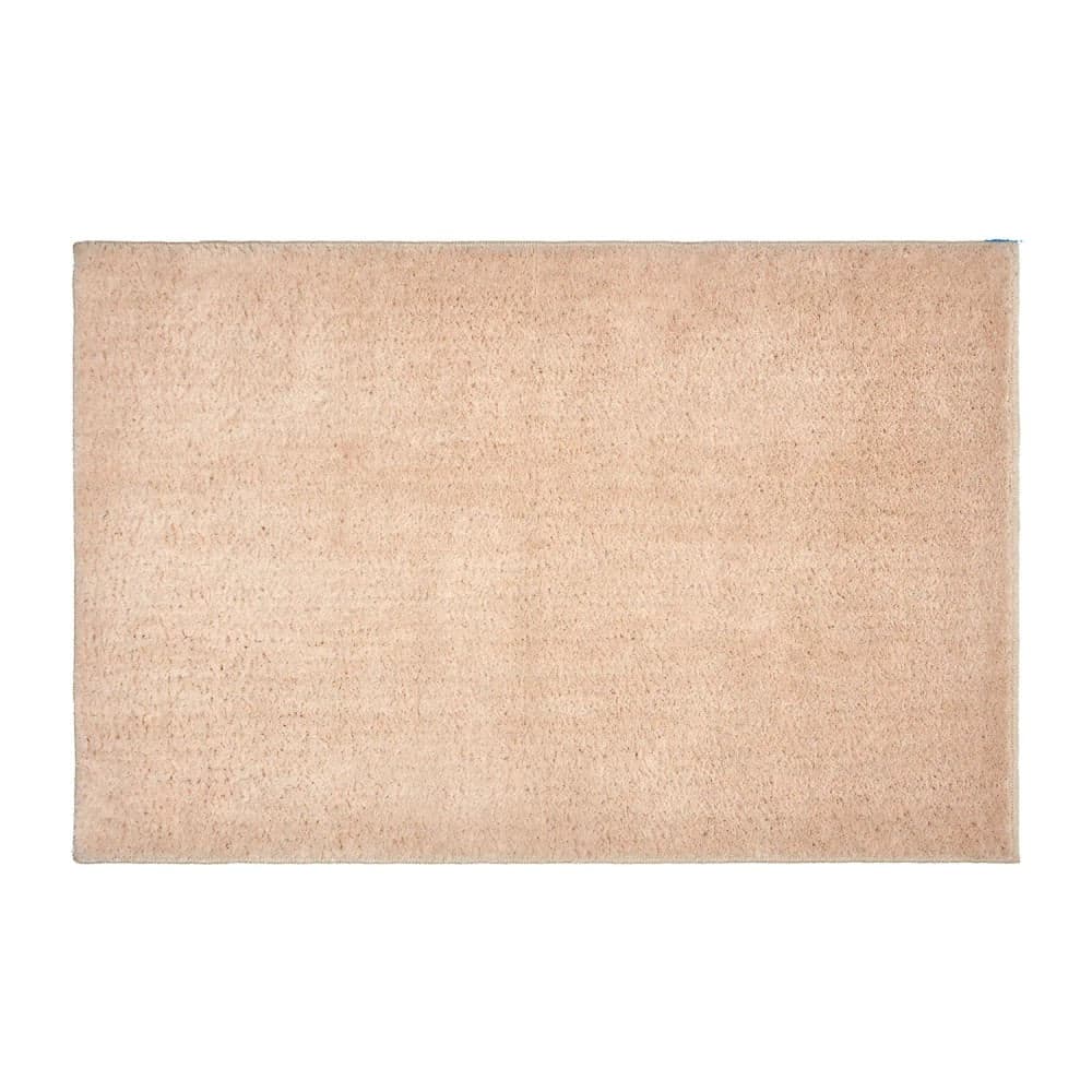 Tapete Plush Liso 50x80cm Bege - Têxtil J. Serrano