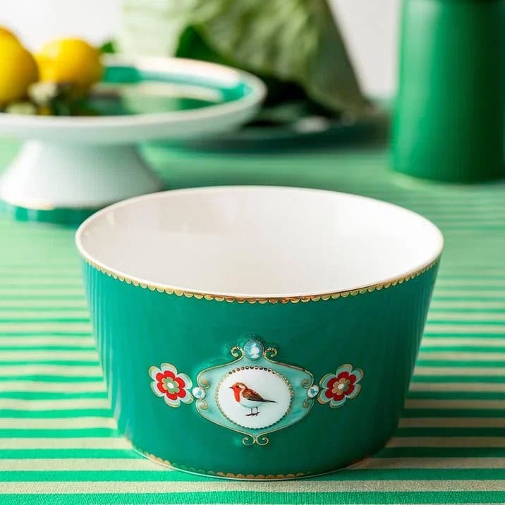 Tigela Love Birds Pip Studio Verde Escuro 15 cm