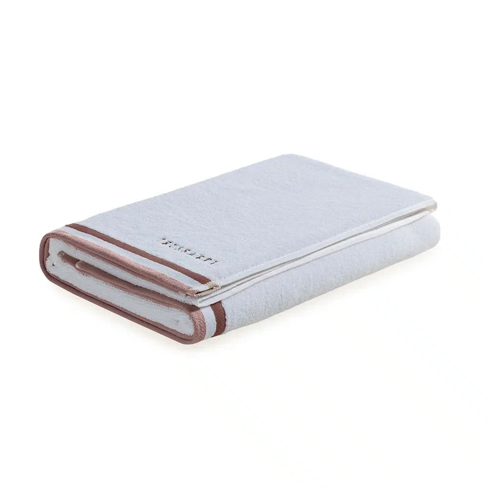 Toalha De Banhão Montello Trussardi Branco/Rosa 86 X 160 cm