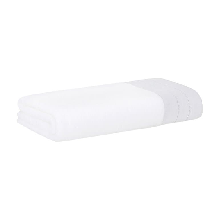 Toalha De Banho Lino Buddemeyer Luxus Branco/Bege 77 x 1,40 cm