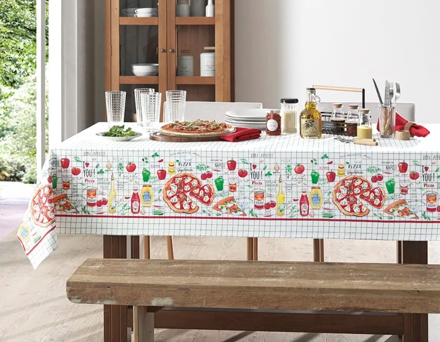 Toalha de Mesa Karsten Pizzaria - Quadrada - 1.40x1.40m