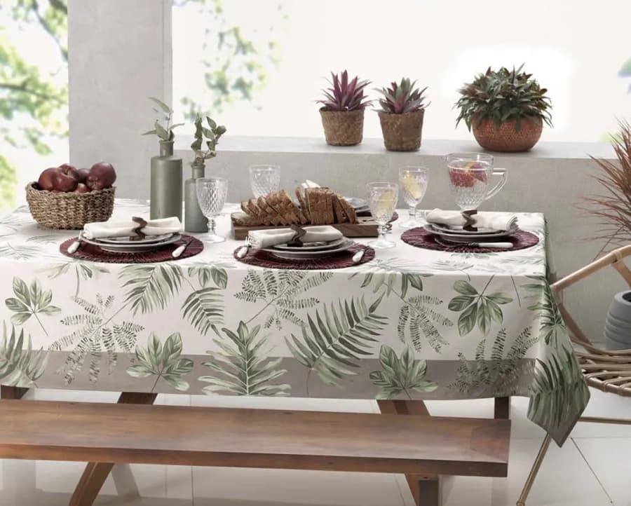 Toalha de Mesa Karsten Sempre Limpa Paisagismo - Retangular - 1.60x2.70m