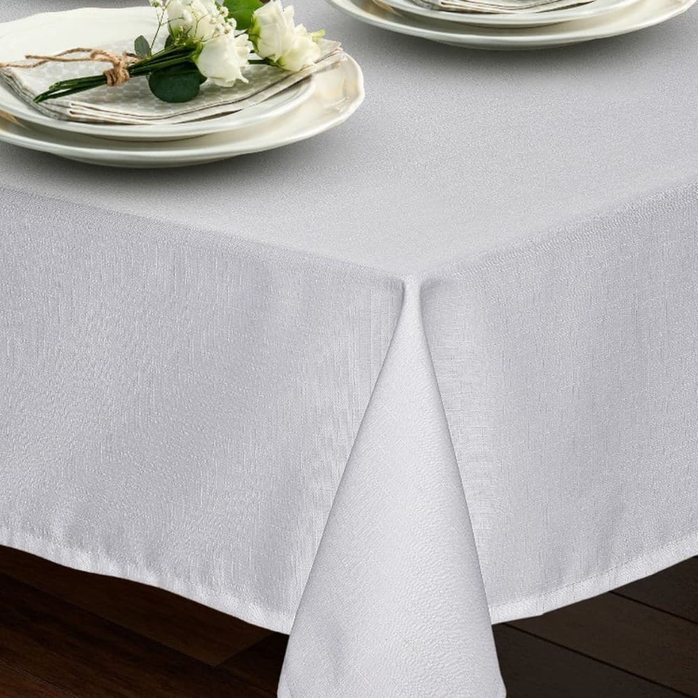 Toalha de Mesa Quadrada 1,45x1,45m Rafia Branco - Branyl