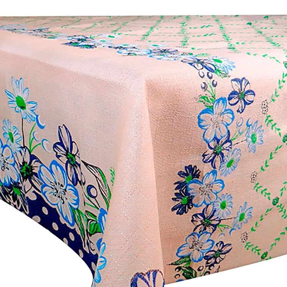 Toalha de Mesa Quadrada 1,4m Azul - Bat