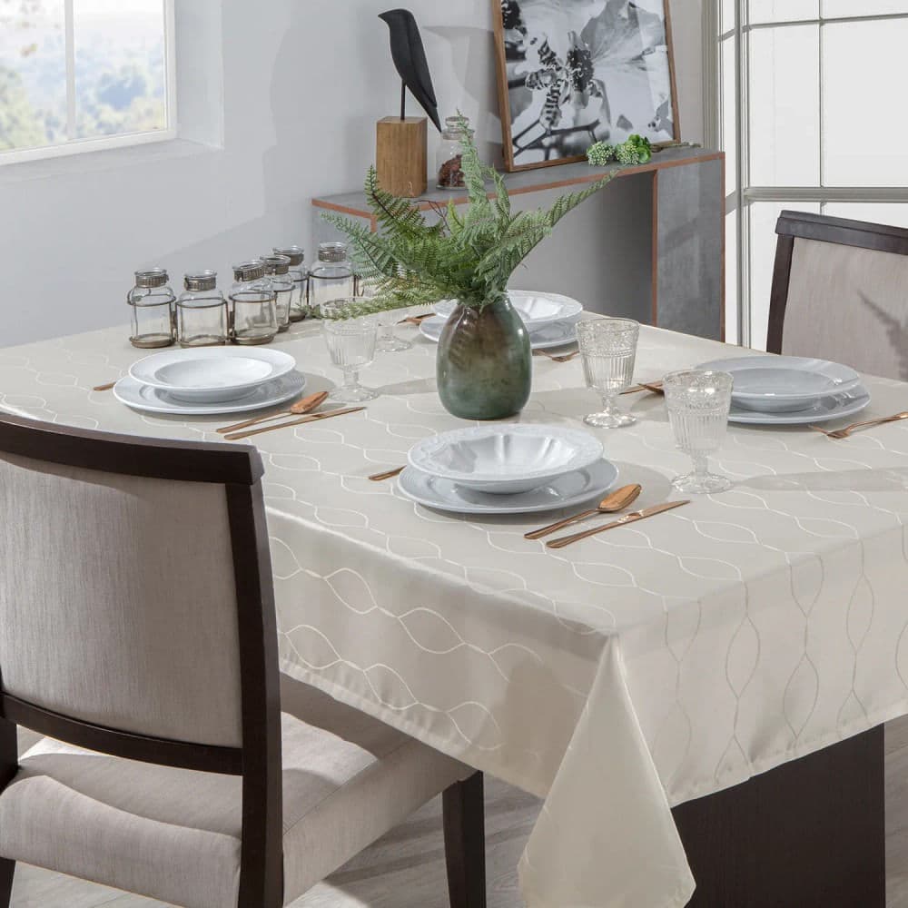Toalha de Mesa Quadrada 1,60m Viena Branca - Branyl