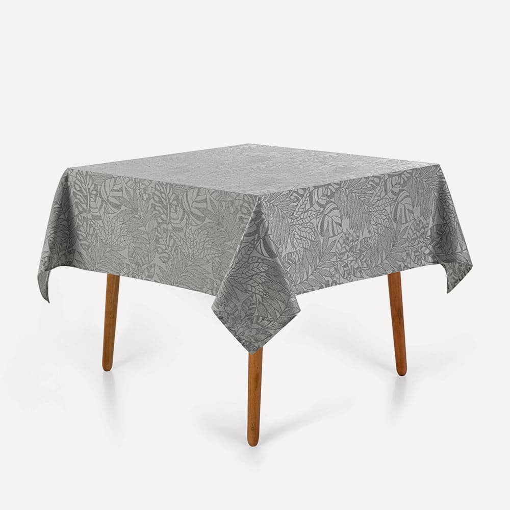Toalha de Mesa Quadrada 4 Lugares Essencia Cinza Mescla